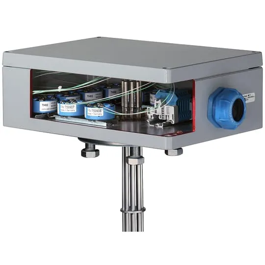 Multipoint temperature sensor for reactors and industrial tanks